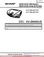 Предварительный просмотр 1 страницы Sharp XV-Z9000E Service Manual