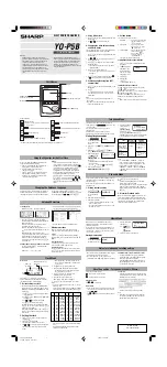 Sharp YO-P5B Operation Manual preview