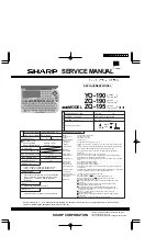 Sharp YO190 Operation Service Manual preview