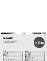 Sharp YOP20HII - 1MB Electronic Organizer Operation Manual preview