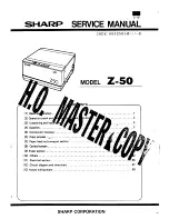 Sharp Z-50 Service Manual preview