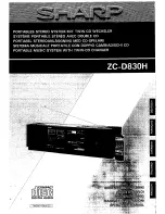 Предварительный просмотр 1 страницы Sharp ZC-D830H Operation Manual