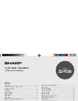 Sharp ZQ-P20A Operation Manual preview