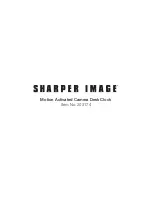 Preview for 1 page of Sharper Image 203174 User Manual