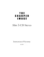 Sharper Image CD Stereo Instructions Manual preview