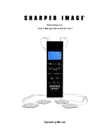 Sharper Image T.E.N.S. Massager with Remote Control Operating Manual preview