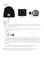 Предварительный просмотр 2 страницы Sharper Image Unisex Rechargeable LED Light Up Beanie User Manual