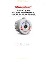 Preview for 1 page of SharpEye 20/20MPI User And Maintenance Manual