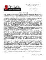 Preview for 55 page of Shaver Grand Slam Operator'S & Parts Manual