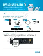 Shaw Gateway HDPVR Self-Installation Instructions предпросмотр