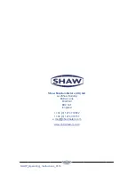 Предварительный просмотр 2 страницы Shaw SADP Operating Instructions Manual