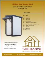 SHEDorize Skillion Roof Storage Shed Instruction Manual preview