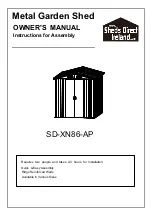 Предварительный просмотр 1 страницы Sheds Direct Ireland SD-XN86-AP Owner'S Manual