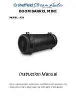 Sheffield BOOM BARREL MINI S29 Instruction Manual preview