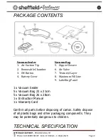 Preview for 3 page of Sheffield PLA1405 Instruction Manual