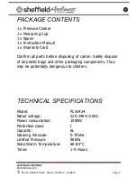 Preview for 4 page of Sheffield PLA1424 Instruction Manual