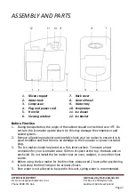 Preview for 8 page of Sheffield PLA1622 User Manual