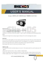 Shehds 2eyes 200W LED COB Blinder RGBWA+UV 6in1 User Manual preview