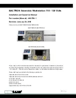 Предварительный просмотр 3 страницы Shel lab BACTRON300 Installation And Operation Manual