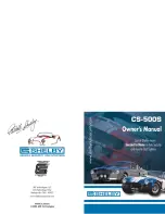 Preview for 1 page of Shelby CS-500S Owner'S Manual