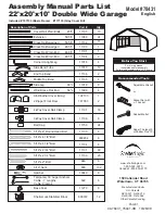 Preview for 1 page of ShelterLogic 78431 Assembly Manual & Parts List