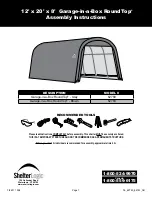 Preview for 1 page of ShelterLogic Garage-in-a-Box RoundTop 62780 Assembly Instructions Manual