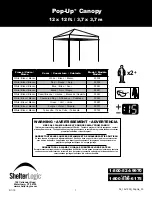 ShelterLogic Pop-Up 22538 Installation Manual preview