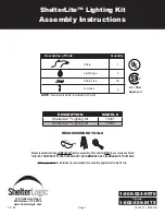 Предварительный просмотр 1 страницы ShelterLogic ShelterLite 14501 Assembly Instructions Manual