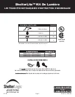 Предварительный просмотр 3 страницы ShelterLogic ShelterLite 14501 Assembly Instructions Manual