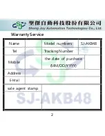 Preview for 3 page of Sheng Jay Automation Technologies SJ-AKB48 User Manual