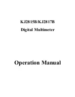 Shenzhen Kejie Instrument Co., Ltd. KJ2815B Operation Manual preview