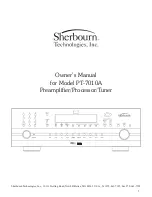 Sherbourn PT-7010A Owner'S Manual preview