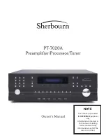 Preview for 1 page of Sherbourn PT-7020A Owner'S Manual