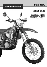 Предварительный просмотр 1 страницы SHERCO 250 SEF RACING Owner'S Manual