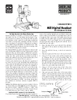 Preview for 1 page of Sherline Products SHERLINE 8100 Instructions For Use Manual