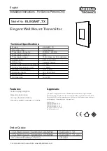 Sherlo Tronics ELEGANT_TX Installation Instructions preview