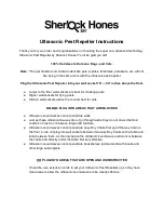 Предварительный просмотр 1 страницы Sherlock Hones Ultrasonic Pest Repeller Instructions