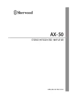 Sherwood AX-50 Operating Instructions Manual preview