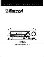 Предварительный просмотр 1 страницы Sherwood Newcastle R-925 Operating Instructions Manual