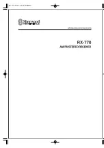 Preview for 1 page of Sherwood Newcastle RX-770 Operating Instructions Manual