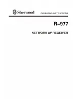 Sherwood R-977 Operating Instructions Manual preview