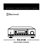 Sherwood RX-4105 Operating Instructions Manual preview