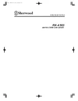 Sherwood RX-4503 Operating Instructions Manual preview