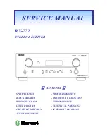 Sherwood RX-772 Service Manual предпросмотр