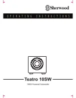 Sherwood Teatro 10SW Operating Instructions preview