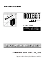 Предварительный просмотр 1 страницы Shibaura CA20-M10 Operating Manual