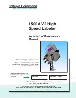 Предварительный просмотр 1 страницы Shibuya Hoppmann L500A V2 Installation & Maintenance Manual