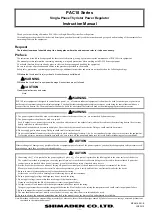 Shimaden PAC18 Series Instruction Manual preview