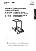 Preview for 2 page of Shimadzu AUW120 Instruction Manual