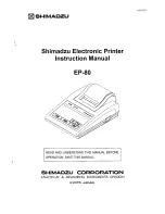 Preview for 1 page of Shimadzu EP-80 Instruction Manual